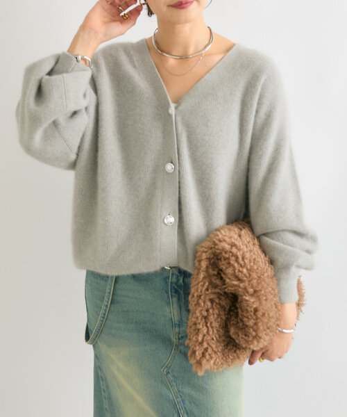 RIVE DROITE（リヴドロワ） ニットカーディガン FREE ライトベージュ