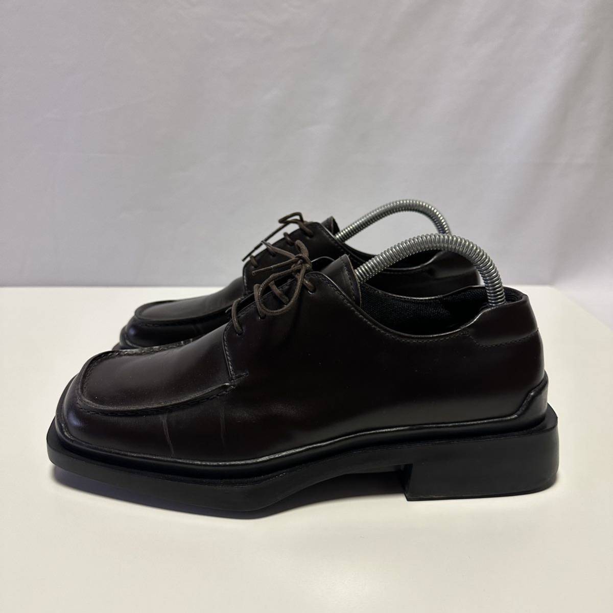 希少 PRADA プラダ ローファー スクエアトゥ レザー メンズ 7 シューズ