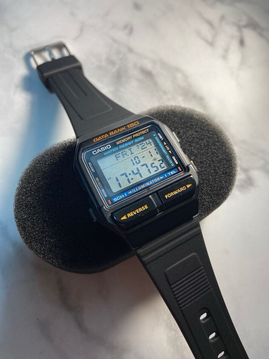 美品 90's Vintage 新品電池 CASIO DATABANK DB-150 オールブラック