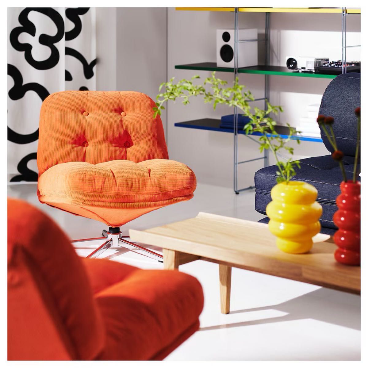 新品 未開封】イケア IKEA ディヴリンゲ 回転パーソナルチェア ソファ