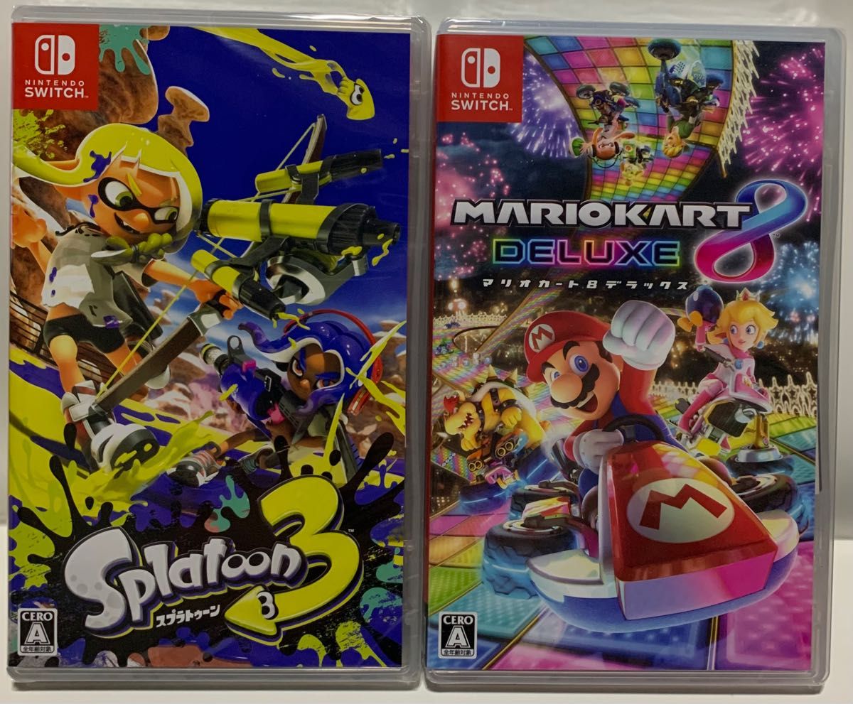 Switchカセットセット3種 マリオカート スプラトゥーン3 マリオ マリオ