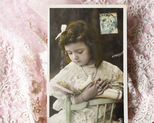 ヴィクトリアン洋書 少女写真集♡アンティークポストカード サラ