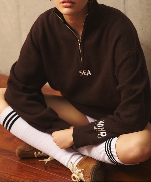 WIND AND SEA（ウィンダンシー）の「HALF ZIP COTTON CASHMERE KNIT