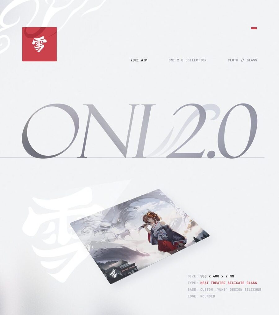 YukiAimの新作マウスパッドOni 2.0がふもコレにて発売開始 – Gear MetriX