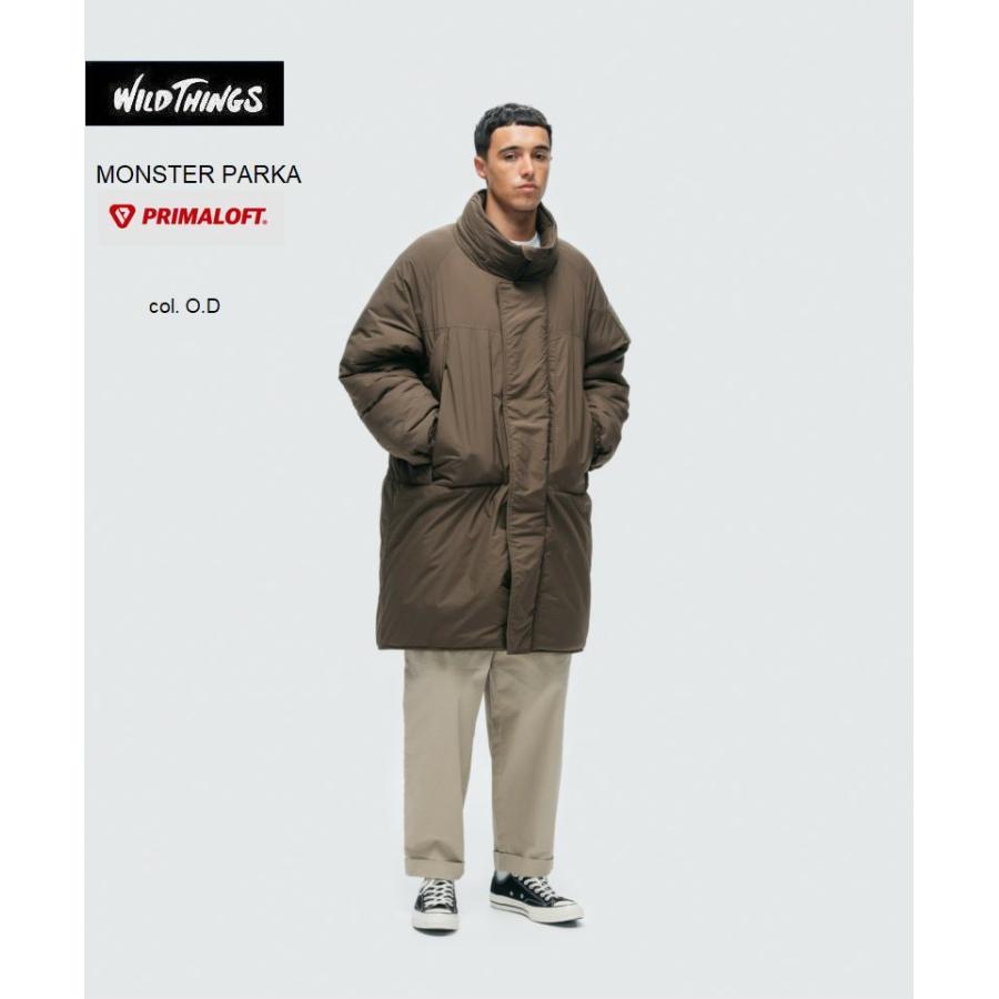 2023-2024秋冬新作 ワイルドシングス モンスターパーカー O.D カーキ