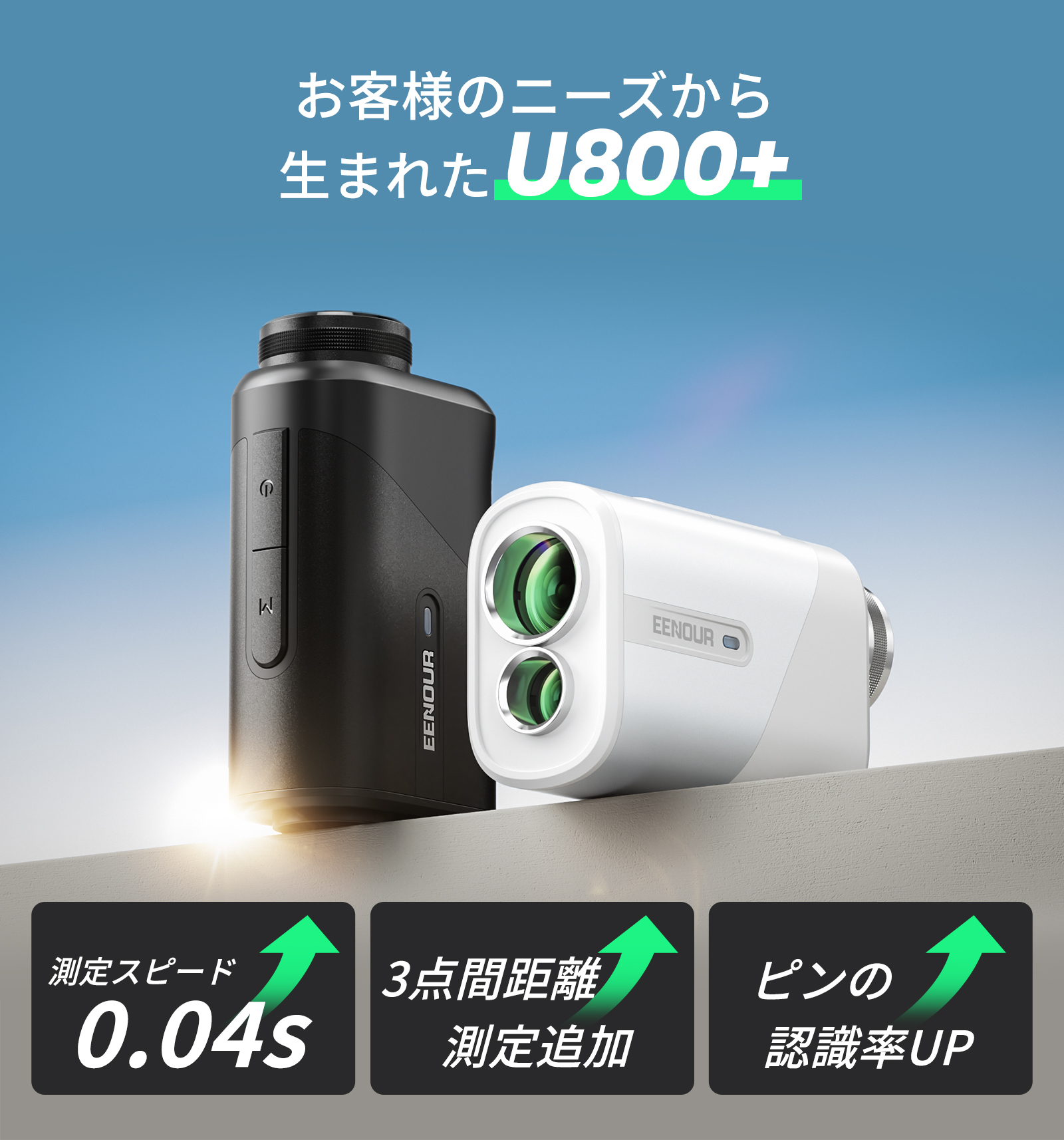 EENOUR ○今平周吾プロ推薦○ゴルフ距離計 レーザー距離計 ミニ EENOUR