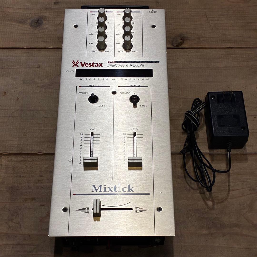 【即決可】Vestax PMC-06 Pro A DJミキサー 純正アダプタ付 Vestax PMC-06 ProAミキサー