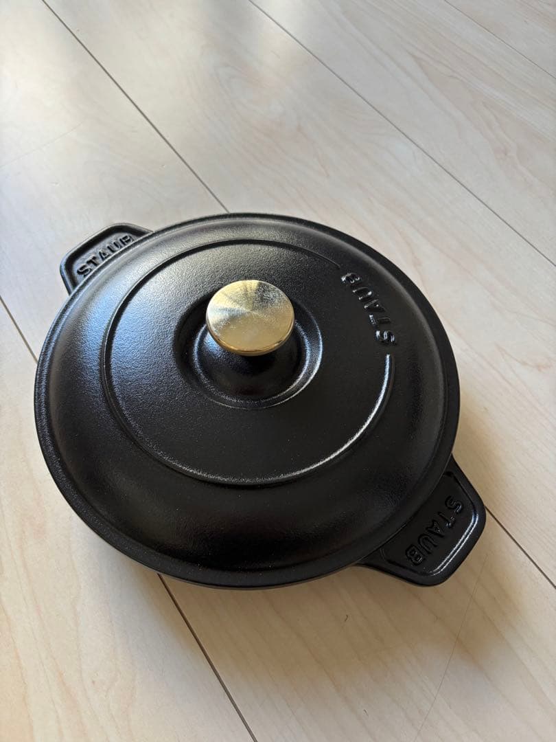 新品未使用 ストウブ ホットプレートブラック 箱無し Staub（ストウブ） オーバル ホットプレート ブラック オーブン グリル