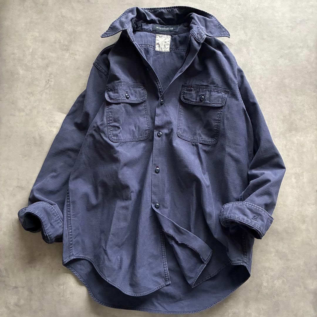 人気 マディソンブルー イエナ別注 ハンプトン バックサテンシャツ ネイビー 中古・古着通販】MADISON BLUE (マディソンブルー) IENA (イエナ) 別注