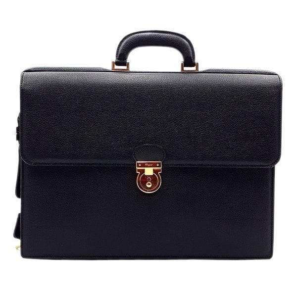 ◆美品◆ サルヴァトーレフェラガモ ビジネスバッグ ハンドバッグ 鞄 ガンチーニ Ferragamo ガンチーニ ビジネスバッグ | ブラック | FARFETCH JP