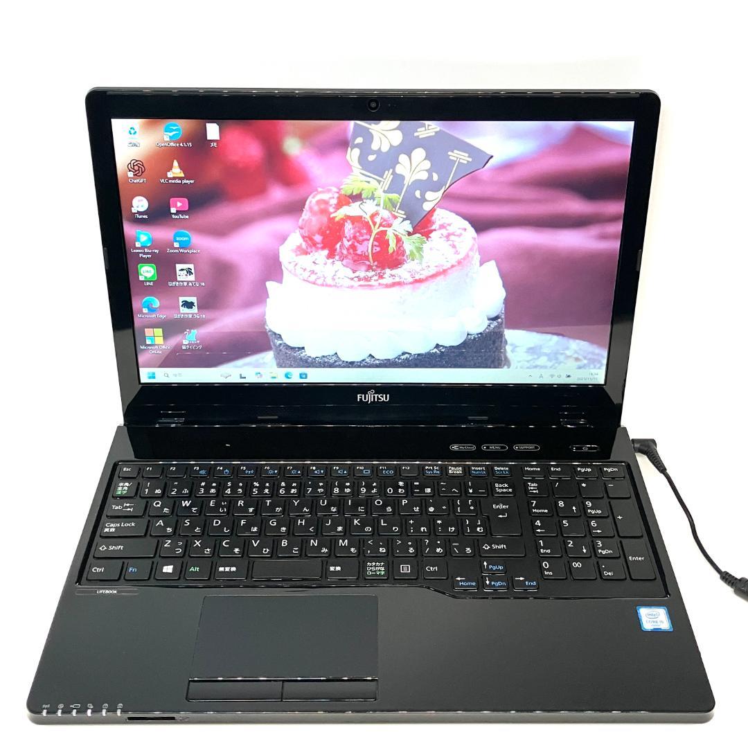 ♪仕事に趣味にサクサク快適♪上美品ブラック★ブルーレイ カメラ付きノートパソコン S282 富士通ノートパソコン WEBカメラSSDサクサク動くWindows11｜Yahoo