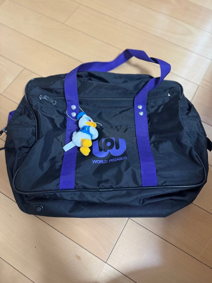 ワッペ中古 ドナルドチャーム付き 1990s APPLAUSE Disney DONALD DUCK KEY RING／ 199