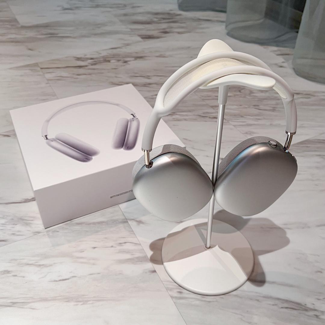 AirPods Max シルバー【箱・スタンド・ケース付き】 AirPods Max シルバー 専用ケース付き 超美品 試着程度