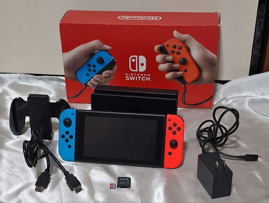 Nintendo Switch 本体 青/赤 SDカード付き Amazon.co.jp: Nintendo Switch Joy-Con(L) ネオンブルー/(R) ネオン